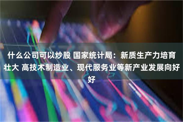 什么公司可以炒股 国家统计局：新质生产力培育壮大 高技术制造业、现代服务业等新产业发展向好