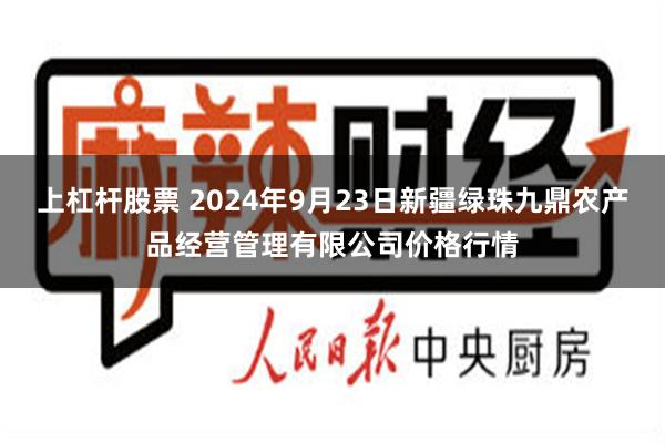 上杠杆股票 2024年9月23日新疆绿珠九鼎农产品经营管理有限公司价格行情