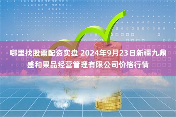 哪里找股票配资实盘 2024年9月23日新疆九鼎盛和果品经营管理有限公司价格行情